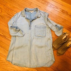 Skies are Blue Chambray Top